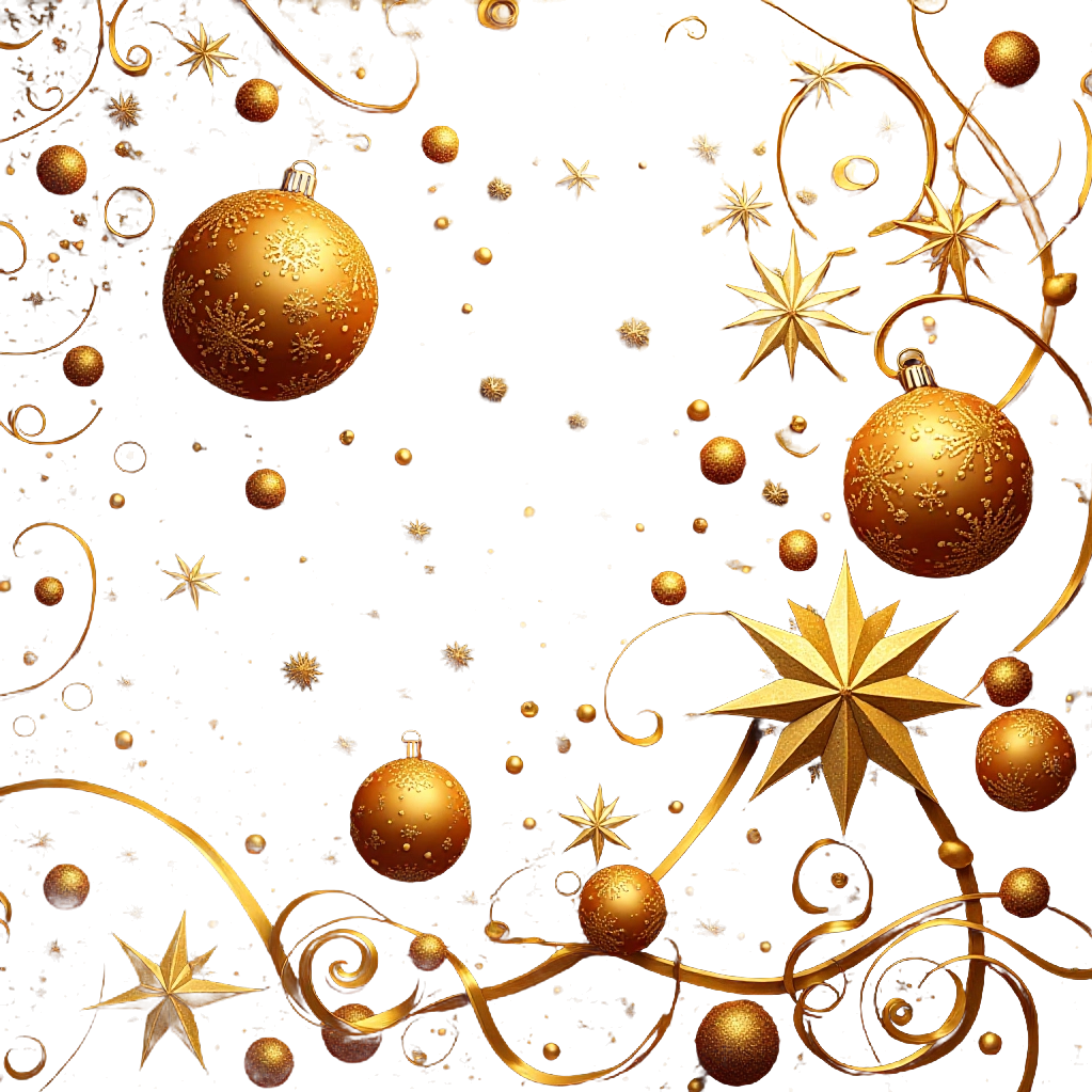 Golden Christmas Ornaments